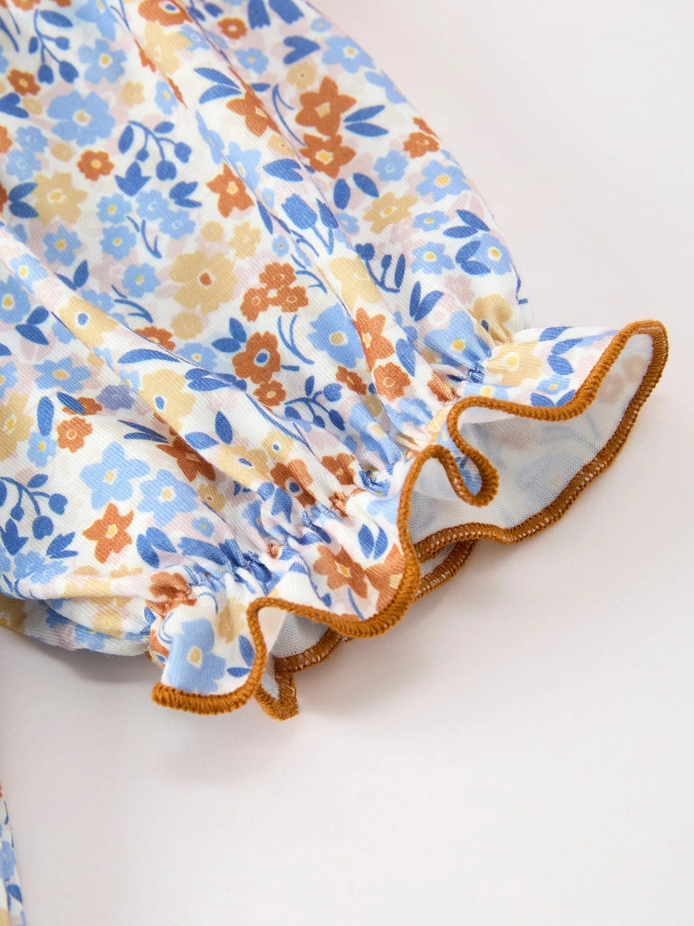 Fall Floral Smocked Bloomer Set