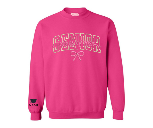 Custom Class of 2025 Sweatshirt – Personalized Colors + Optional Graduation Sleeve
