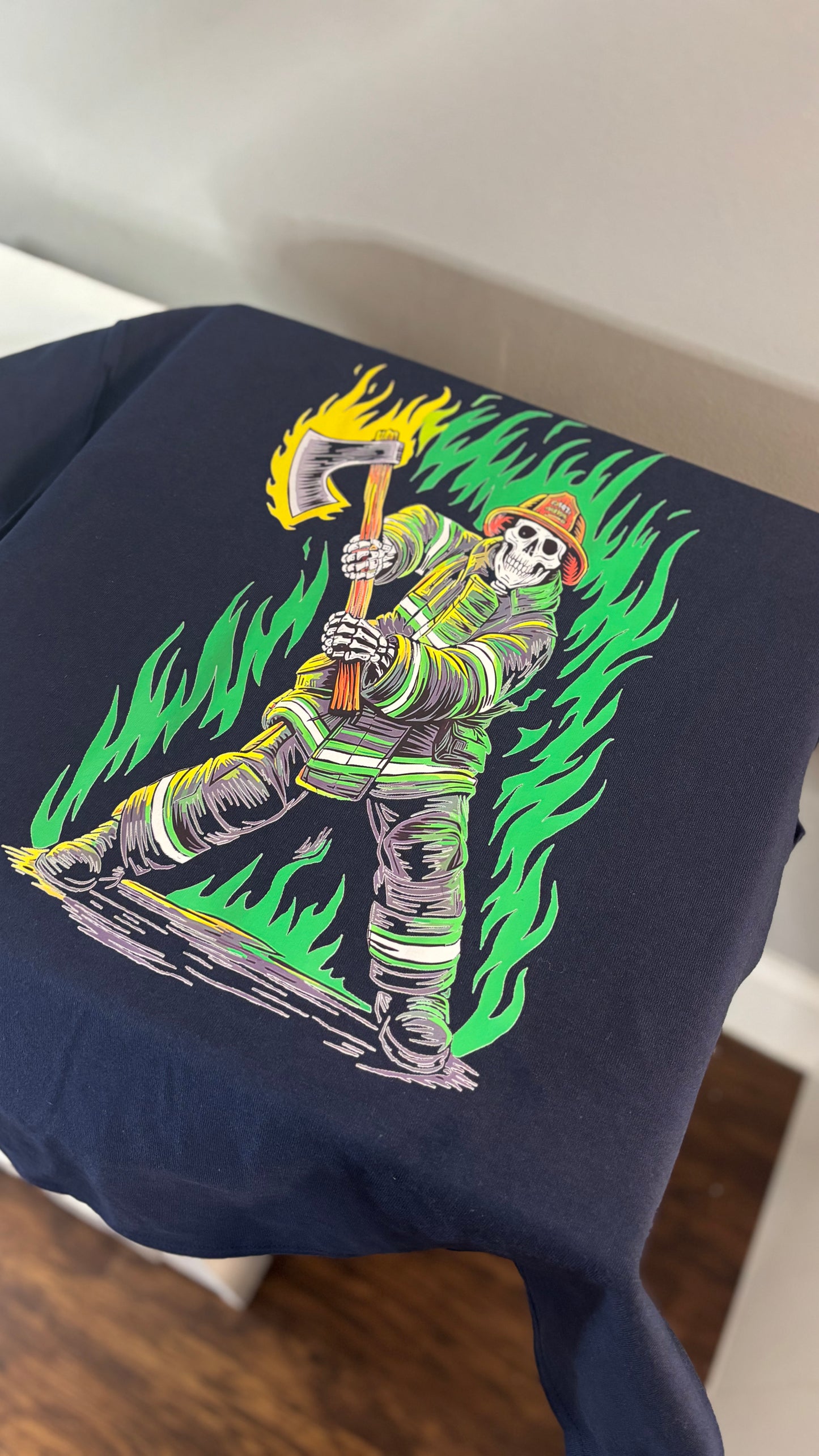 Inferno Skeleton Firefighter Tee