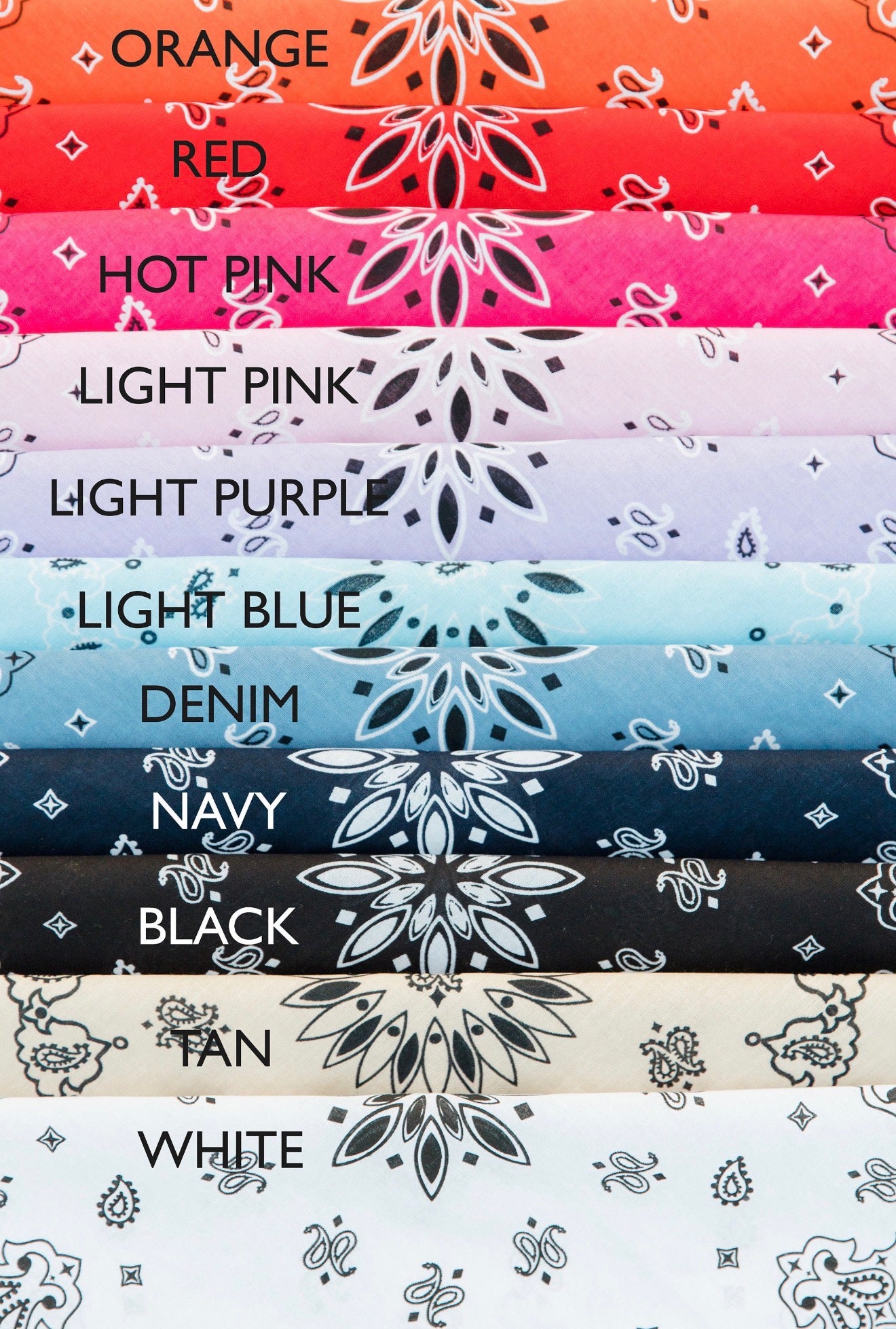Set of fabric swatches in various colors with a floral pattern.