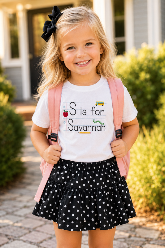 Storybook Letter is For Name Tee