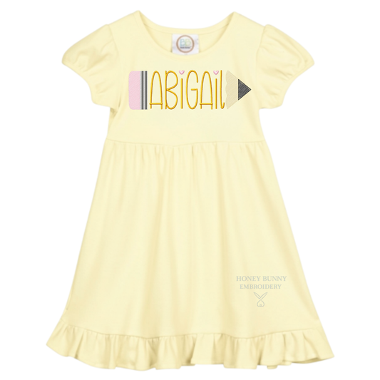Pencil Name Empire Waist Dress