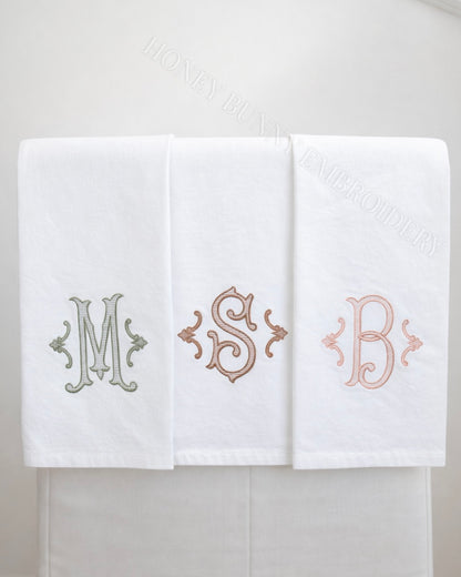Garden Lines Monogram Tea Towel