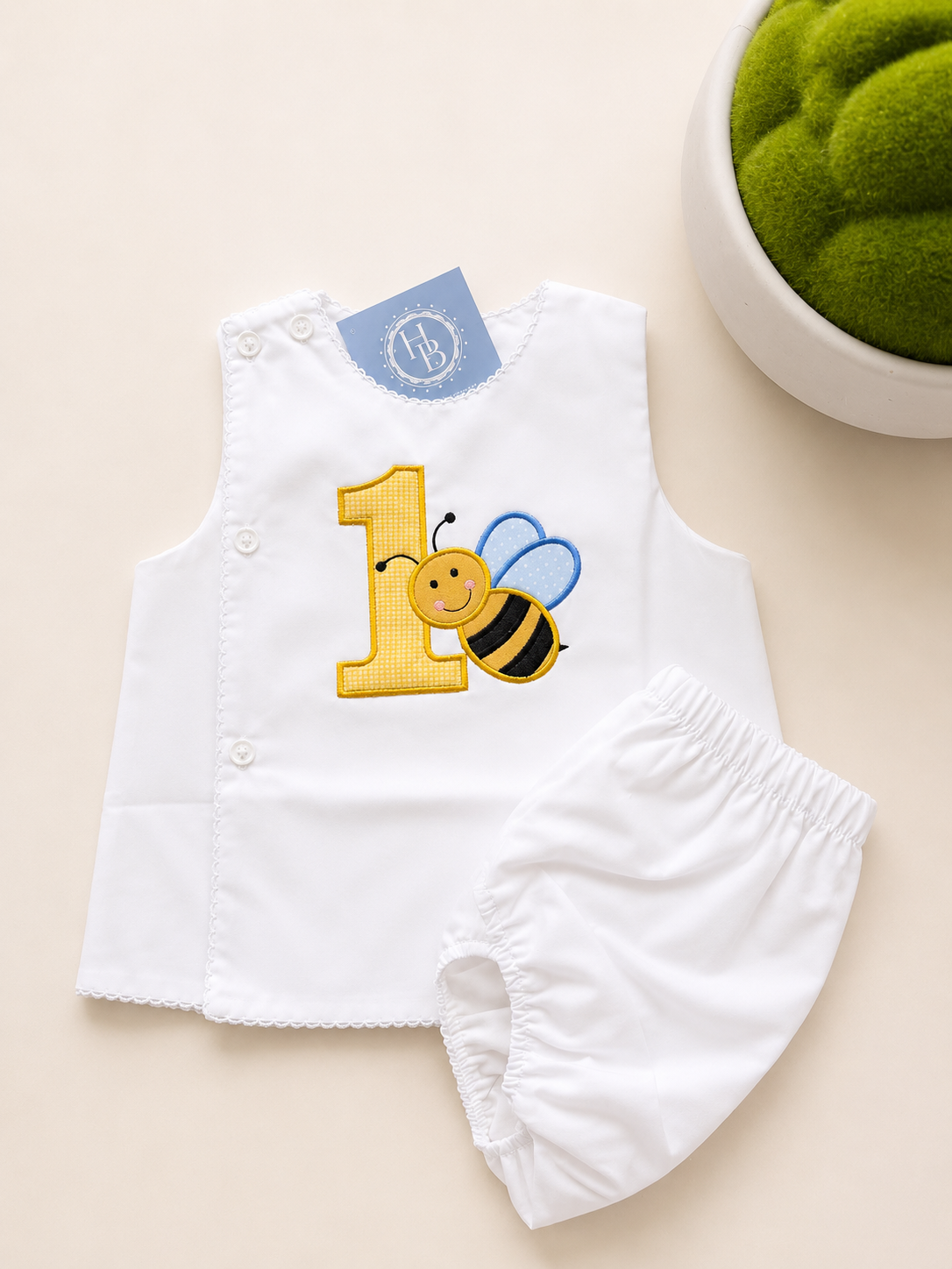 First Bee Day Diaper Dress Set