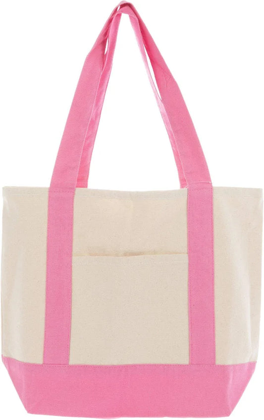 Pink Medium Canvas Tote