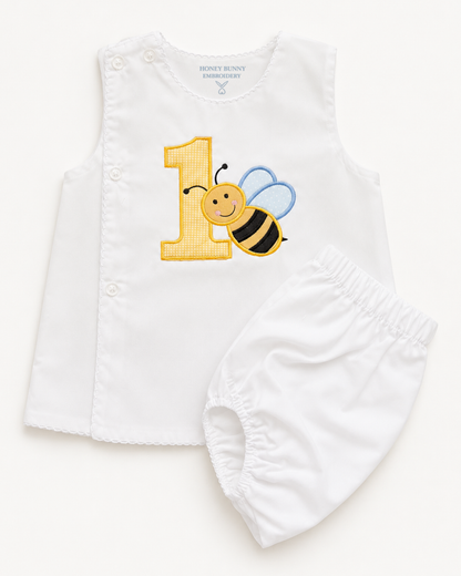 First Bee Day Diaper Dress Set