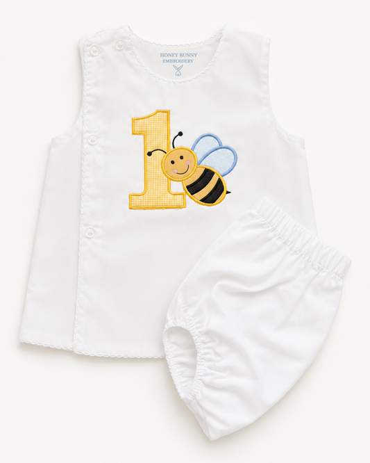 First Bee Day Diaper Dress Set