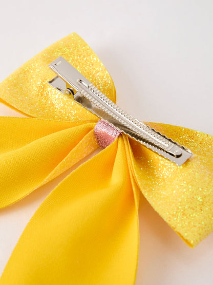 Glitter Pencil Bow Hairpin