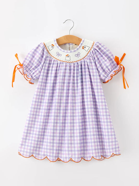 Lavender Gingham Ghost Dress