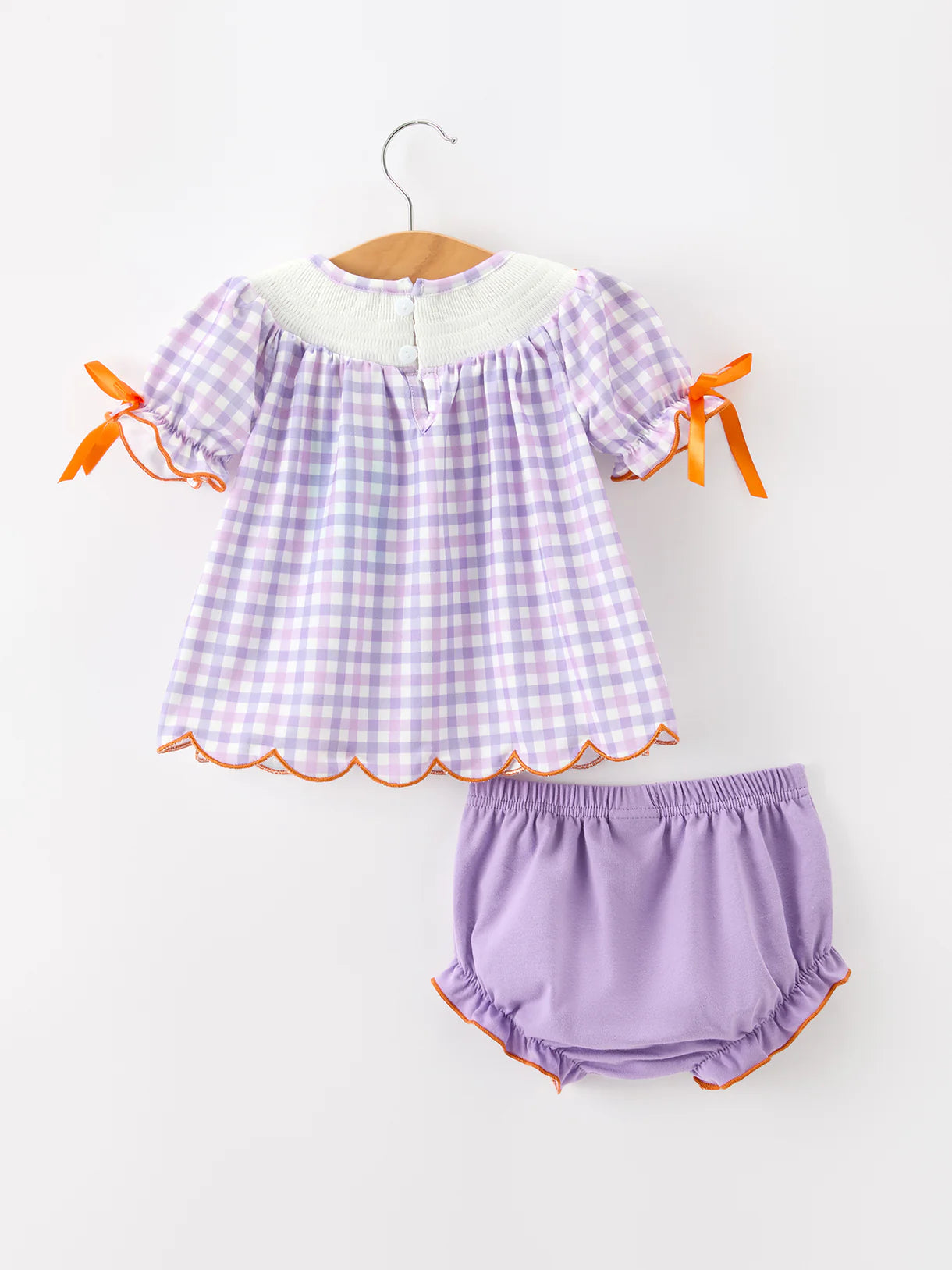 Lavender Gingham Bloomer Set
