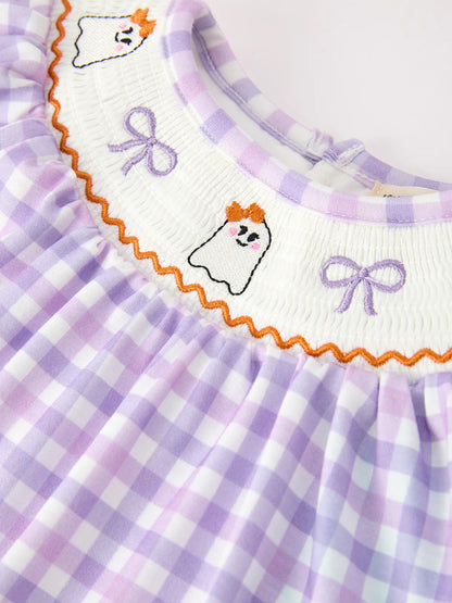 Lavender Gingham Ghost Dress