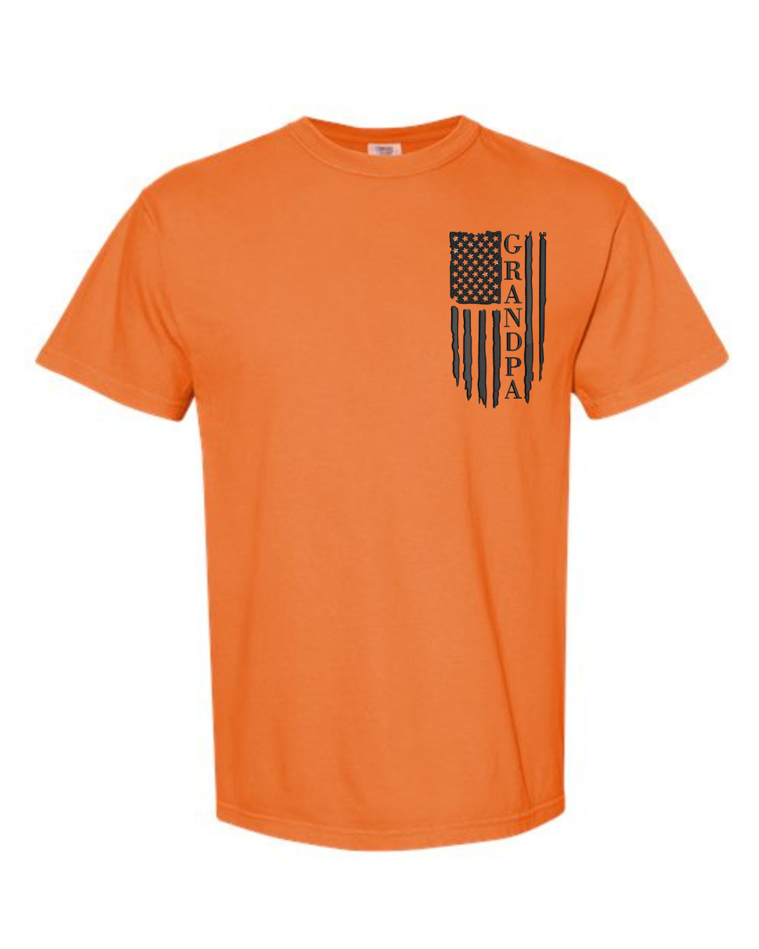 Patriotic “Grandpa” American Flag Embroidered T-Shirt