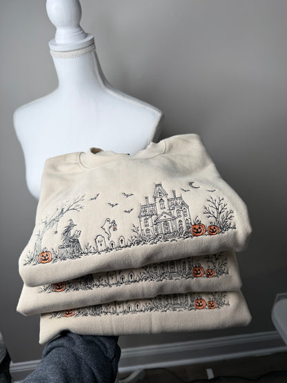 Haunted Manor Linework Crewneck