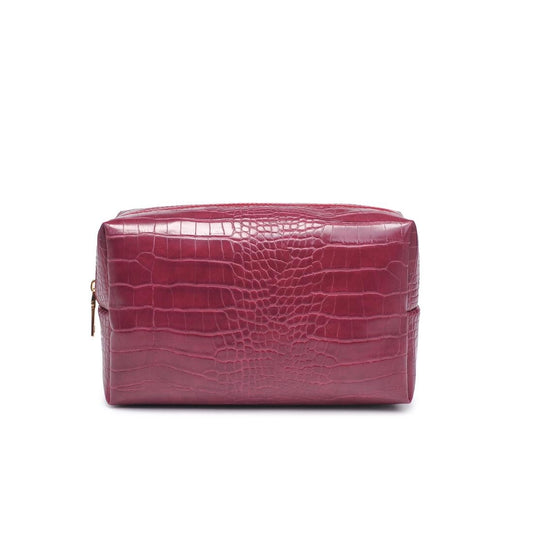 Red Croc Pouch Live Embroidery
