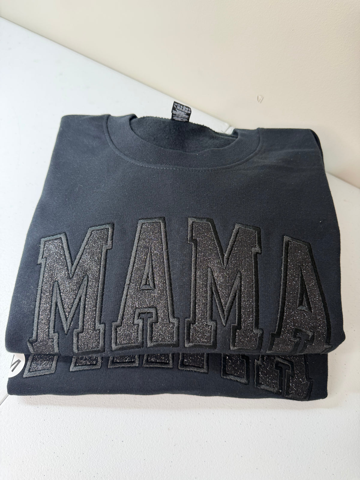 Mama Black Glitter Mono