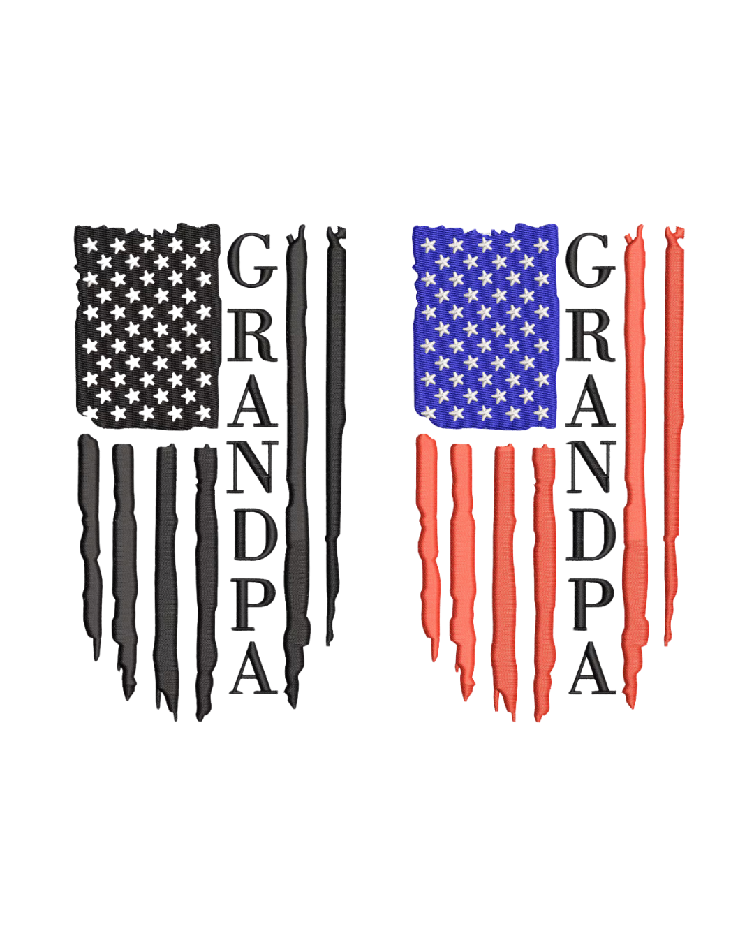 Patriotic “Grandpa” American Flag Embroidered T-Shirt