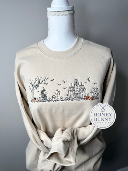 Haunted Manor Linework Crewneck