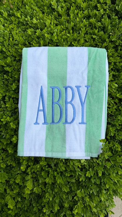 Coastal Monogram Beach Towel