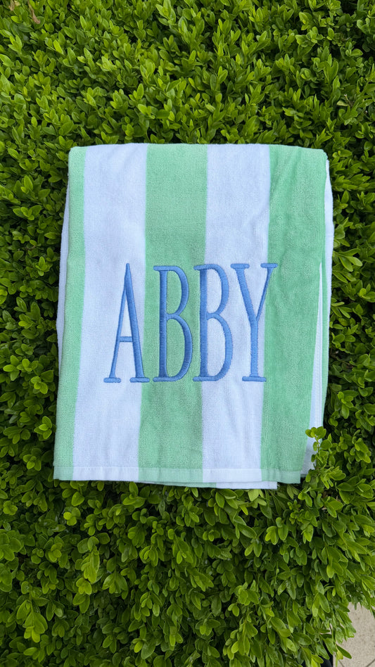 Coastal Monogram Beach Towel