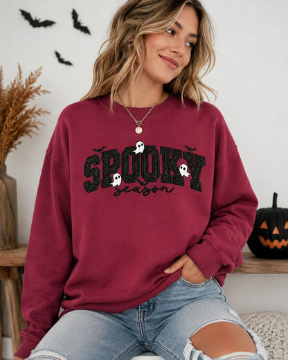 Spooky Season Glitter Appliqué Crewneck