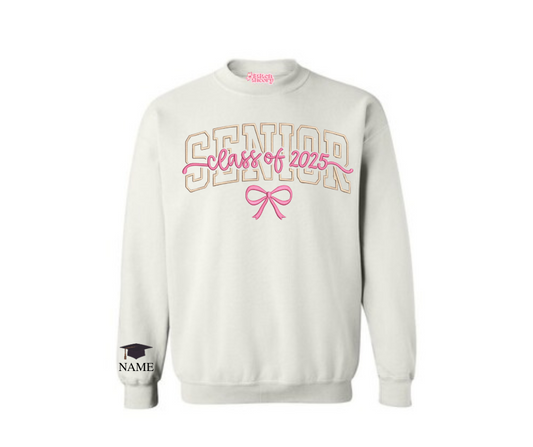 Custom Class of 2025 Sweatshirt – Personalized Colors + Optional Graduation Sleeve
