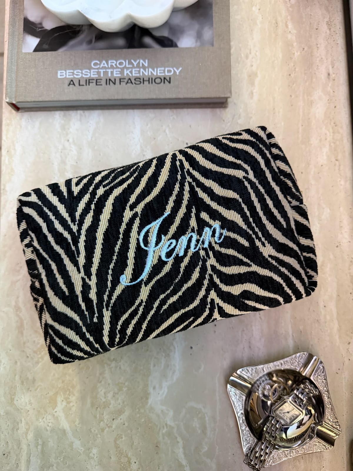 Zebrini Pouch Live Embroidery