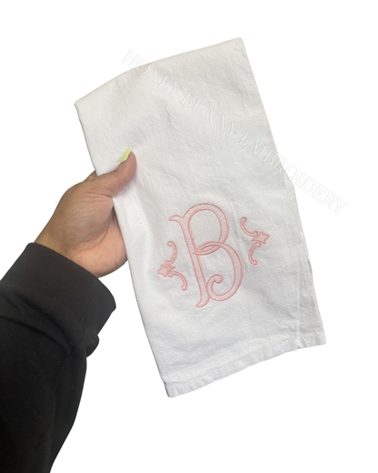 Garden Lines Monogram Tea Towel