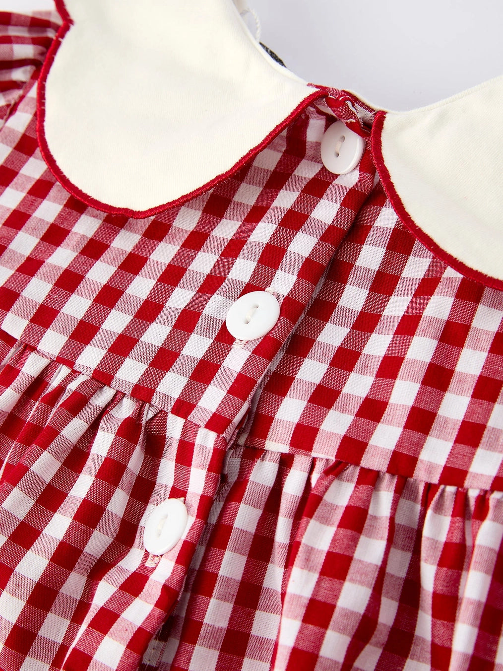 Gingham Christmas Tree Collar Dress
