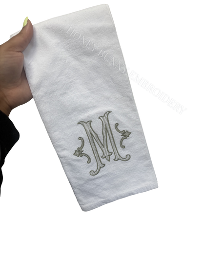 Garden Lines Monogram Tea Towel