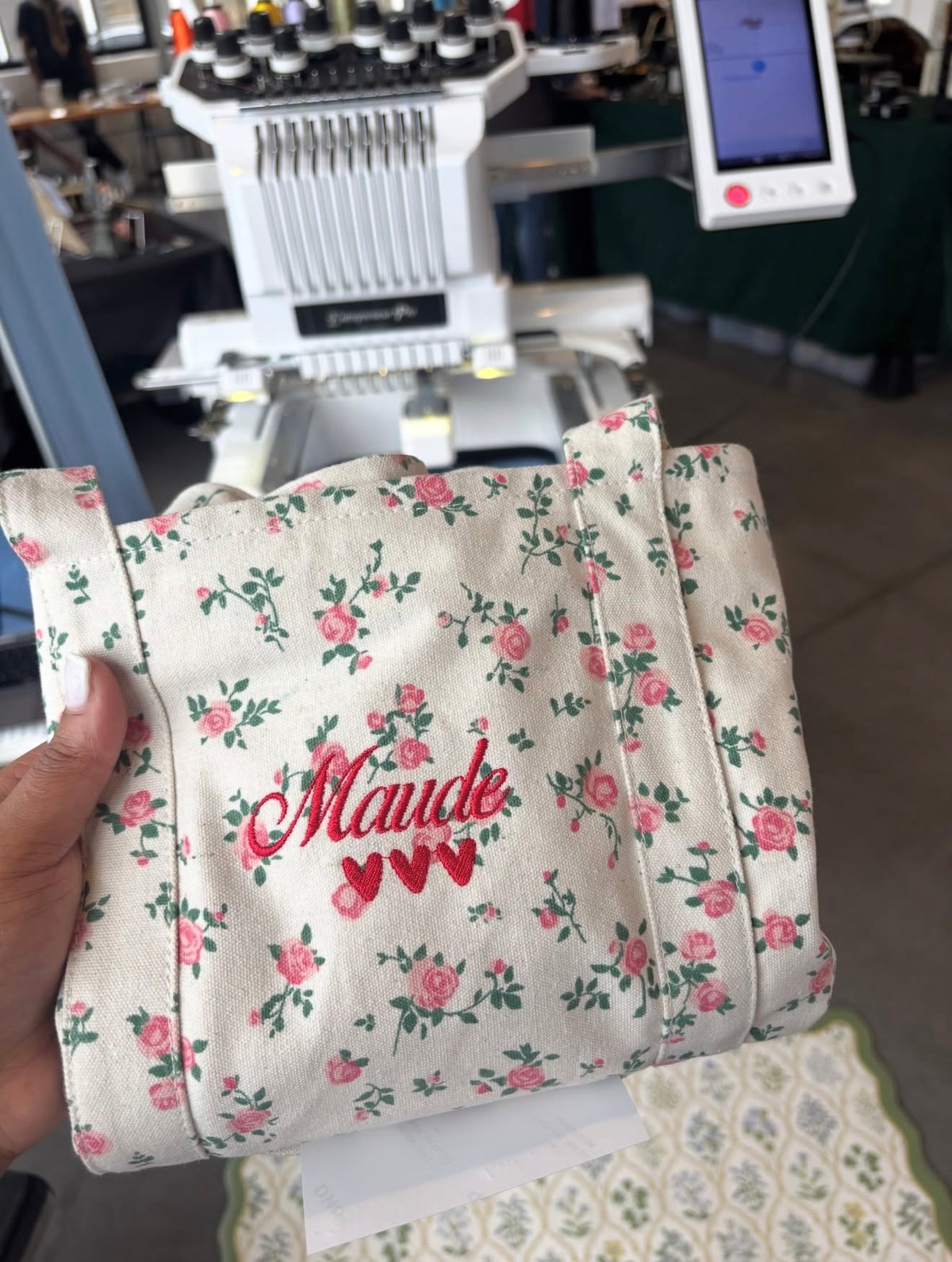 Floral Medium Canvas Tote