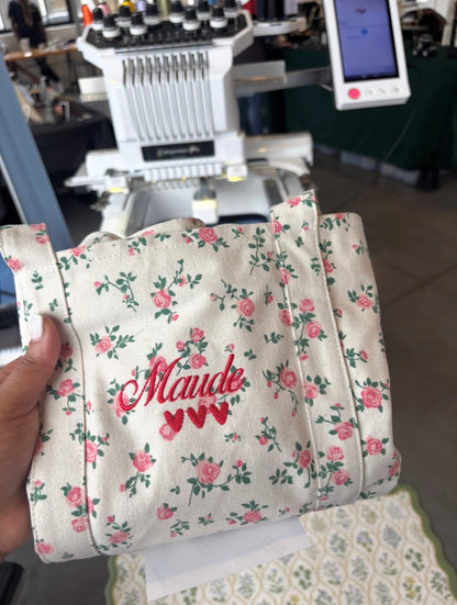 Floral Medium Canvas Tote