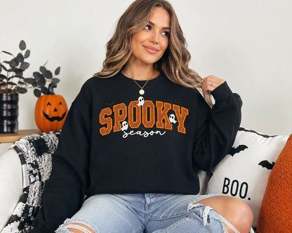 Spooky Season Glitter Appliqué Crewneck