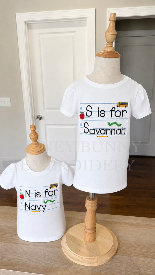 Storybook Letter is For Name Tee