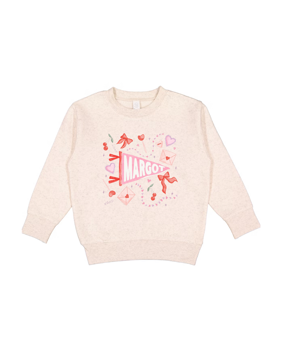 Watercolor Love Pennant Tee/Crewneck