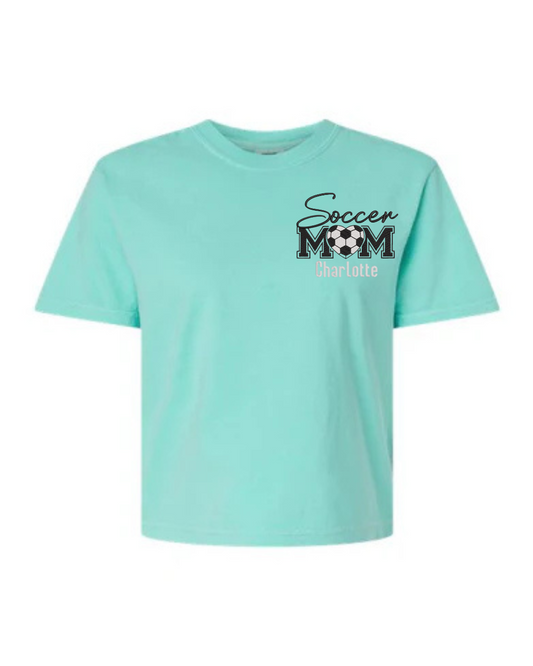Soccer Mom T-Shirt – Personalized with Kid’s Name - Boxy Fit