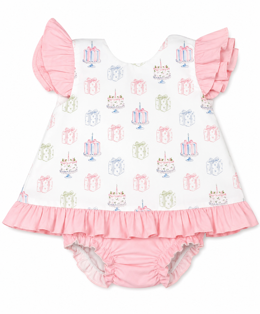 Personalized Birthday Party Bubble | Monogram Baby Girl Outfit