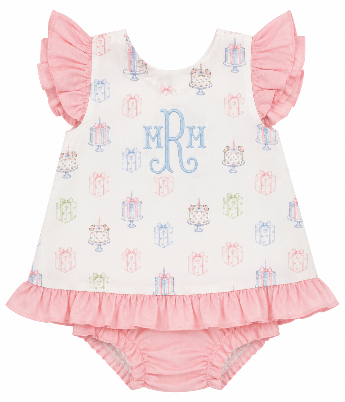 Personalized Birthday Party Bubble | Monogram Baby Girl Outfit