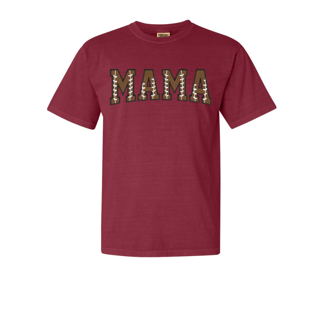Custom Football Mama Shirt – Embroidered Game Day Tee