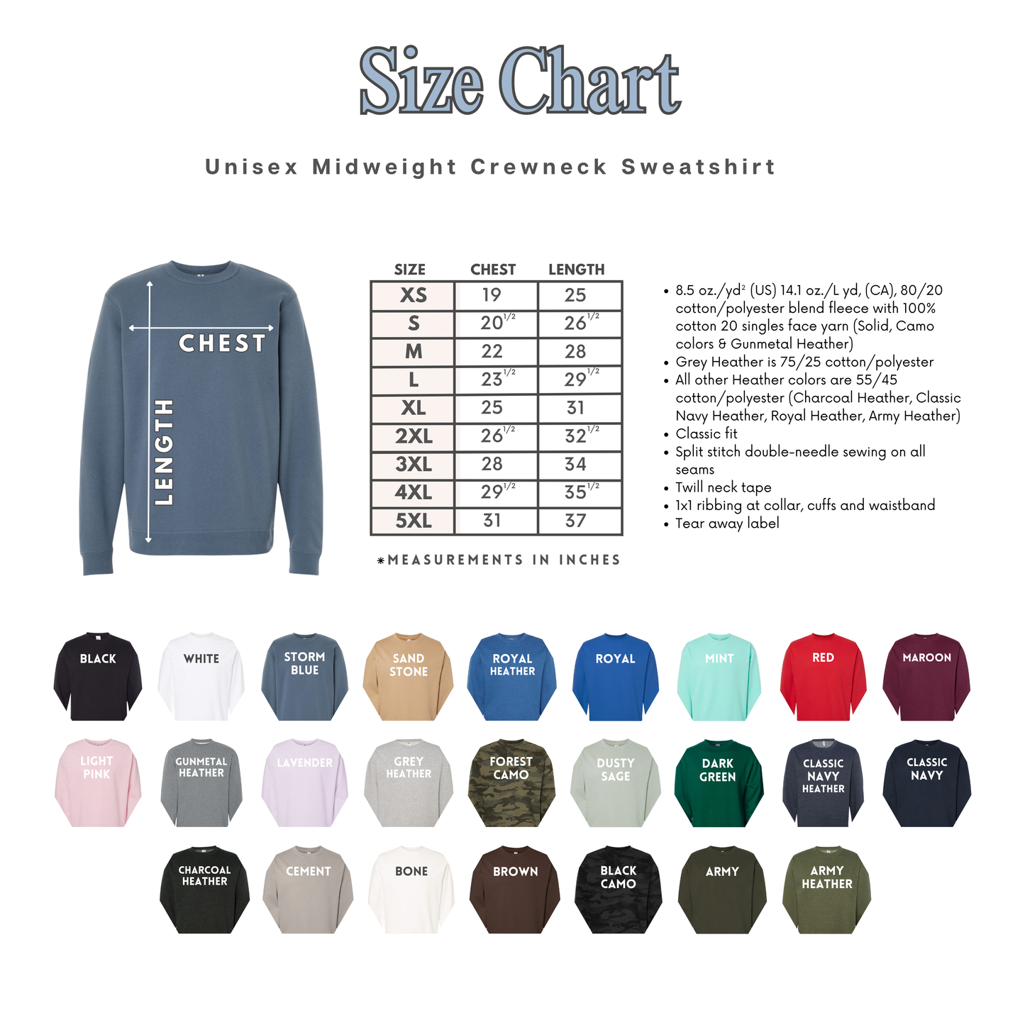 Heirloom Pet Portrait Full Front Crewneck/Hoodie