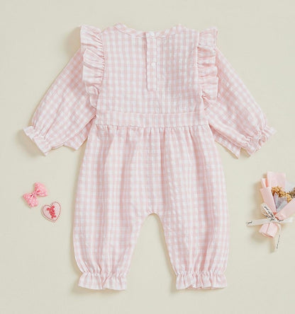 Darling Gingham Bow Personalized Romper