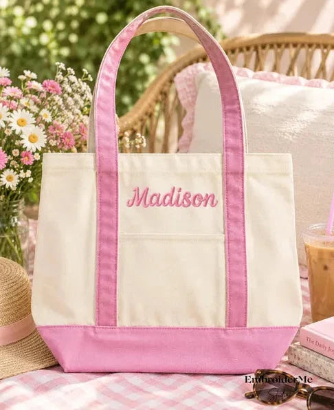 Pink Medium Canvas Tote