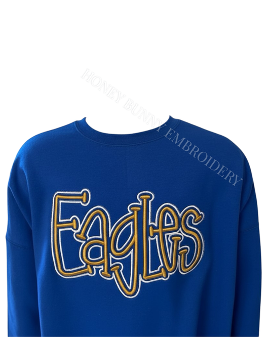 Eagles Team Mascot School 3D Puff Outline