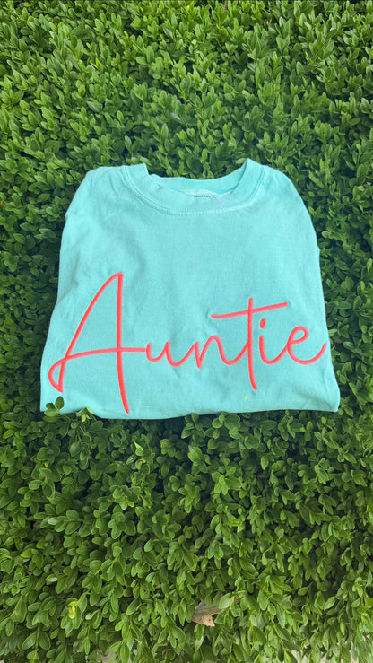 Auntie comfort colors tee