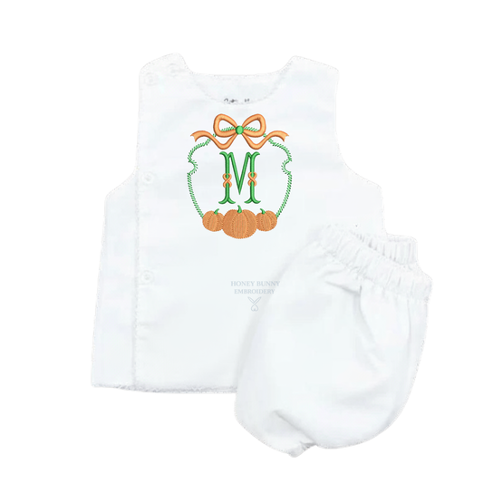 Pumpkin Monogram Bubble Set