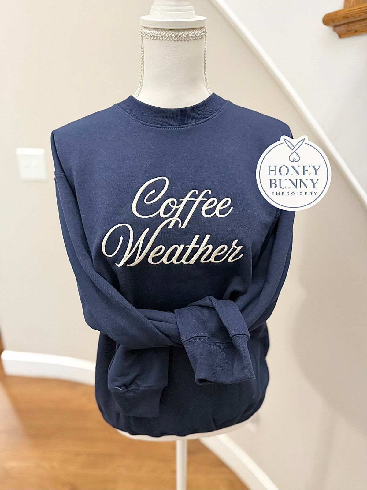 Coffee Weather Embroidered Crewneck