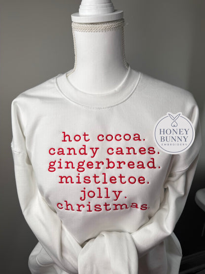 Christmas Favorites Embroidered Crewneck