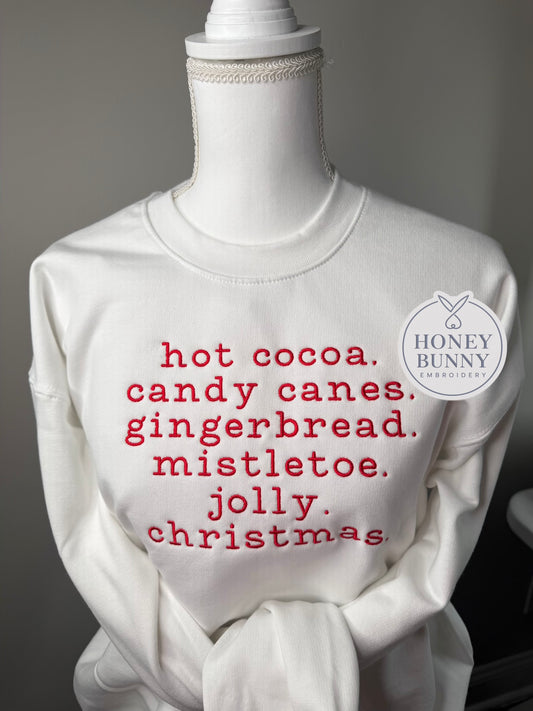 Christmas Favorites Embroidered Crewneck