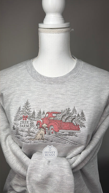 Vintage Christmas Tree Farm Crewneck