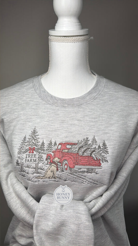 Vintage Christmas Tree Farm Crewneck