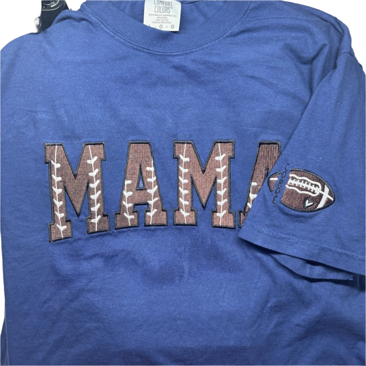 Custom Football Mama Shirt – Embroidered Game Day Tee